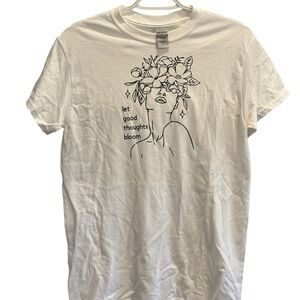 Let Good Thoughts Bloom T-shirt Feminine Teacher Art Size Small